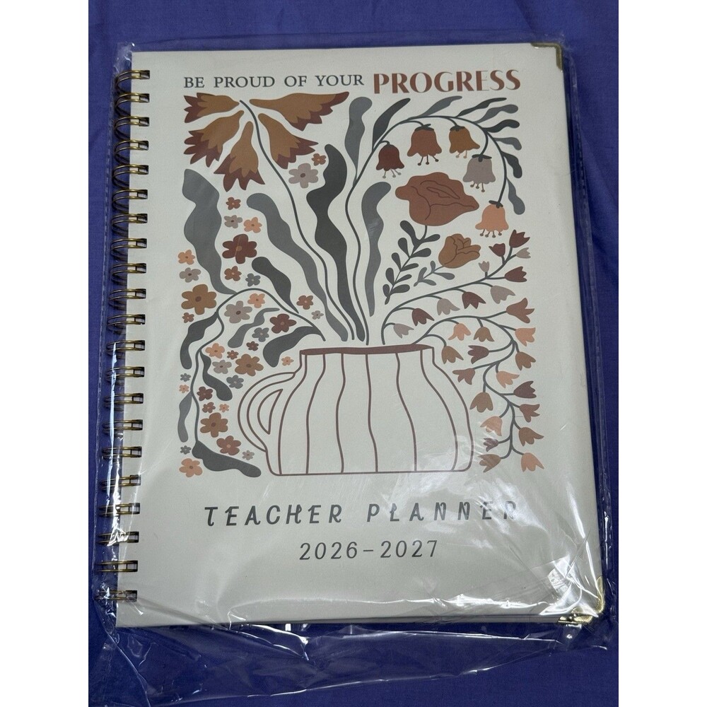 NWT GuassLee 2026 2027 Teacher Planner Boho Floral Academic Organizer Stickers